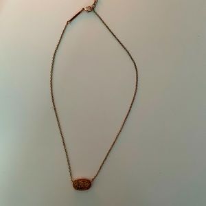 Kendra Scott Necklace in Rose Gold Drusy